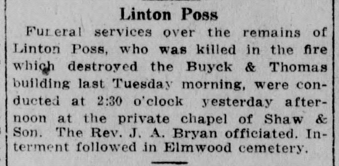 Linton Poss obituary